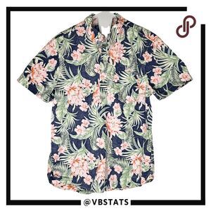 Chubbies‎ Men's The Resort Wear Friday Button Down Shirt Faded Blue Floral Small